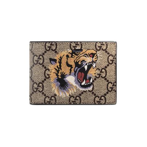 gucci green tiger wallet|Gucci tiger button up.